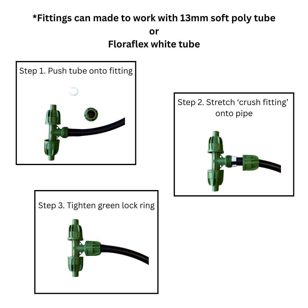 Floraflex - Pipe Fittings 16/17mm Shut Off Valve
