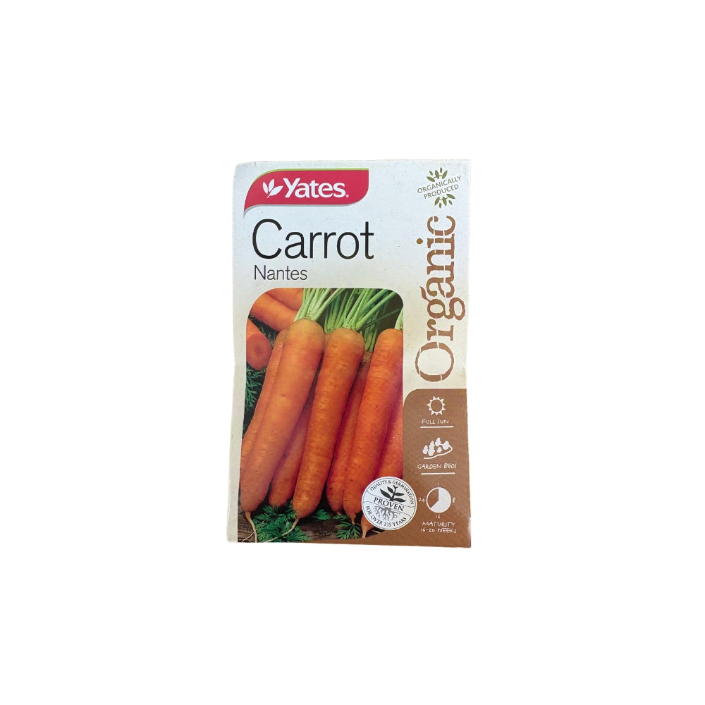 Yates - Seed Pack Carrot Nantes Organic
