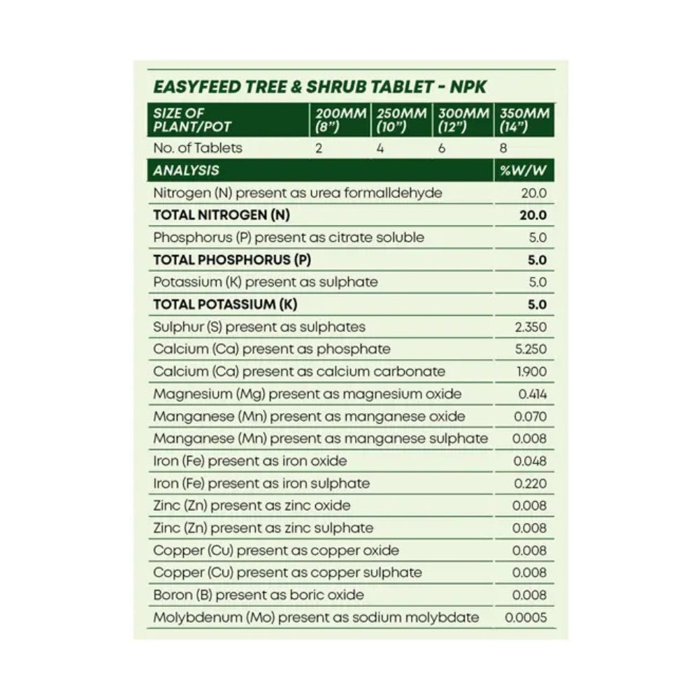 MoorGreen - Easy Feed Tree & Shrub Slow Release Tablets (40)