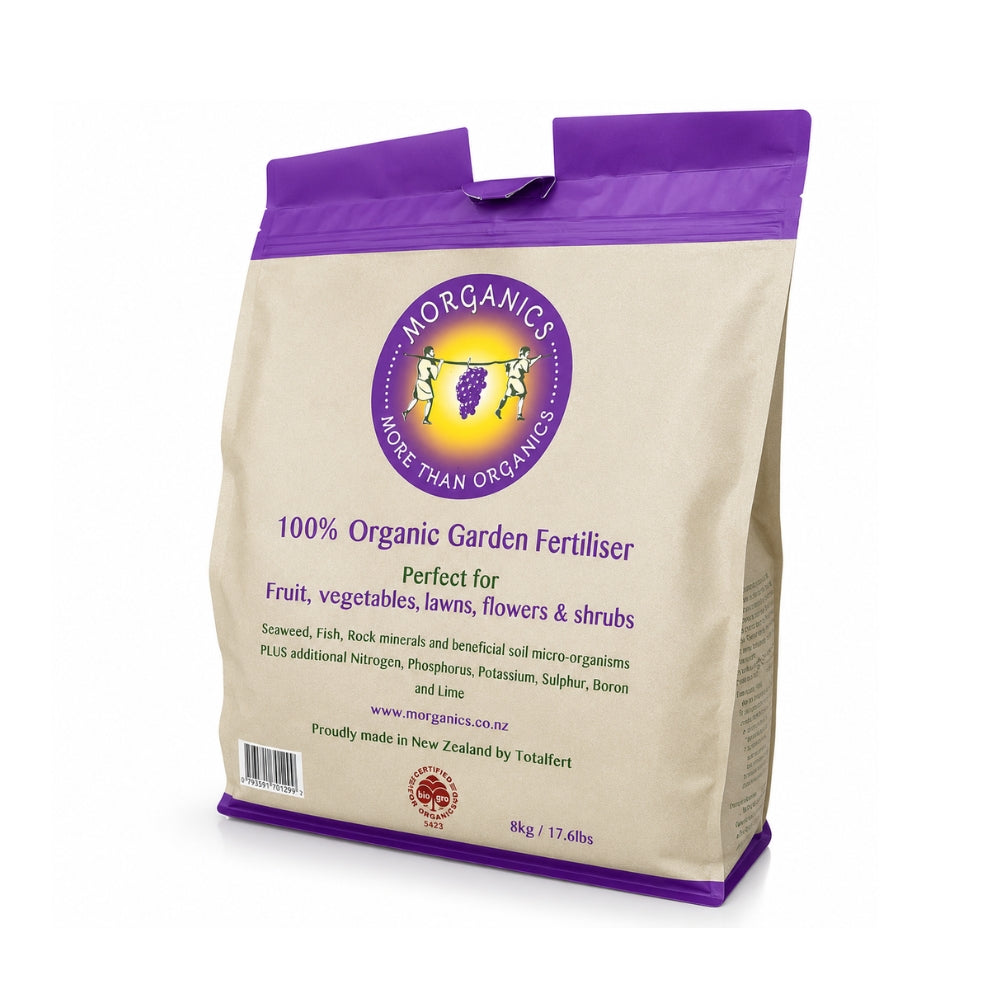 Morganics - Organic Garden Fertiliser 8kg (Certified Organic)