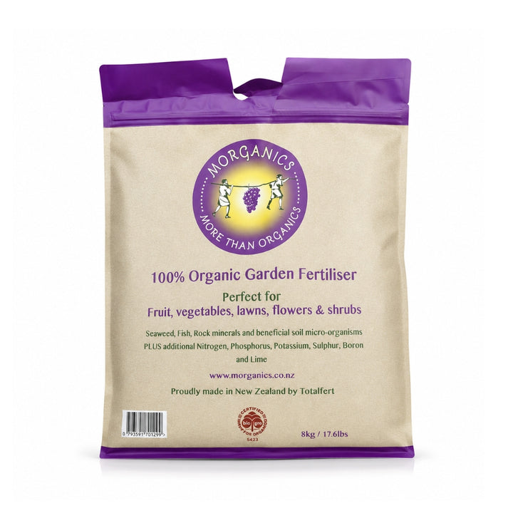 Morganics - Organic Garden Fertiliser 8kg (Certified Organic)