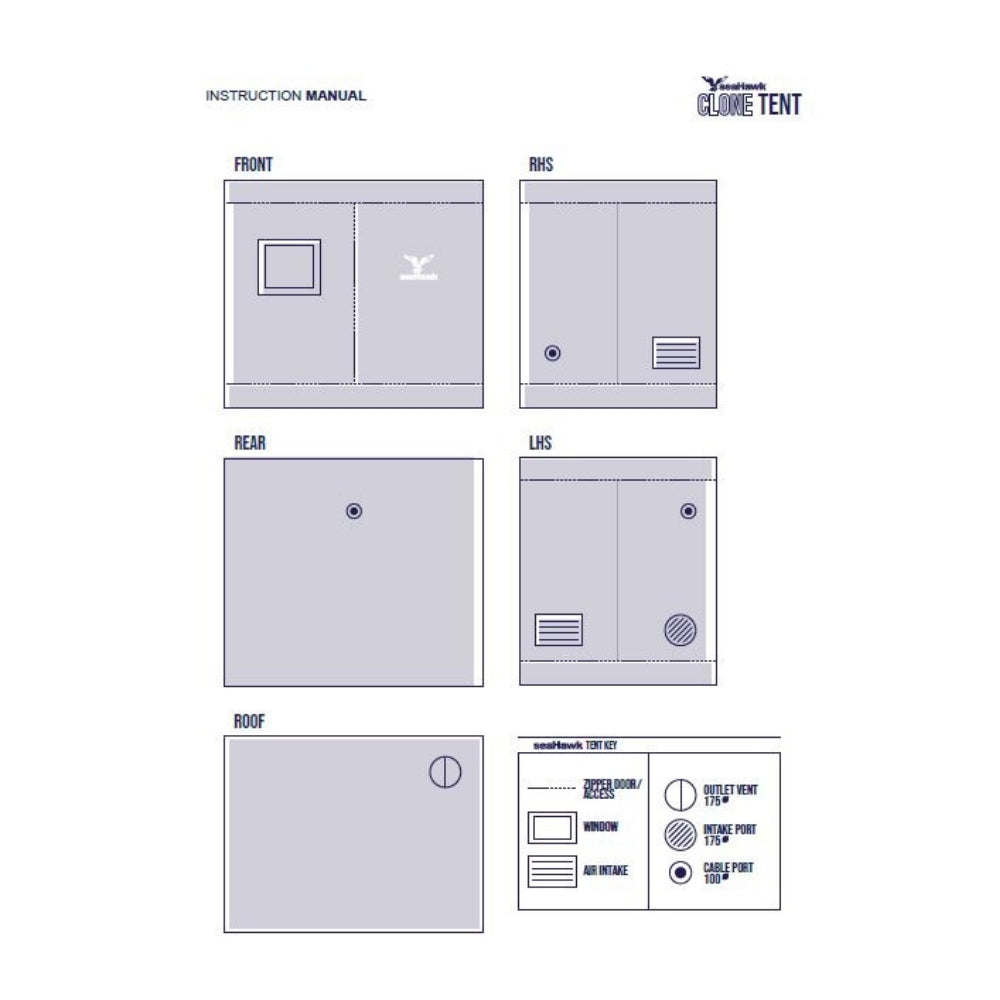 Seahawk - 75cm x 50cm x 70cm Tent