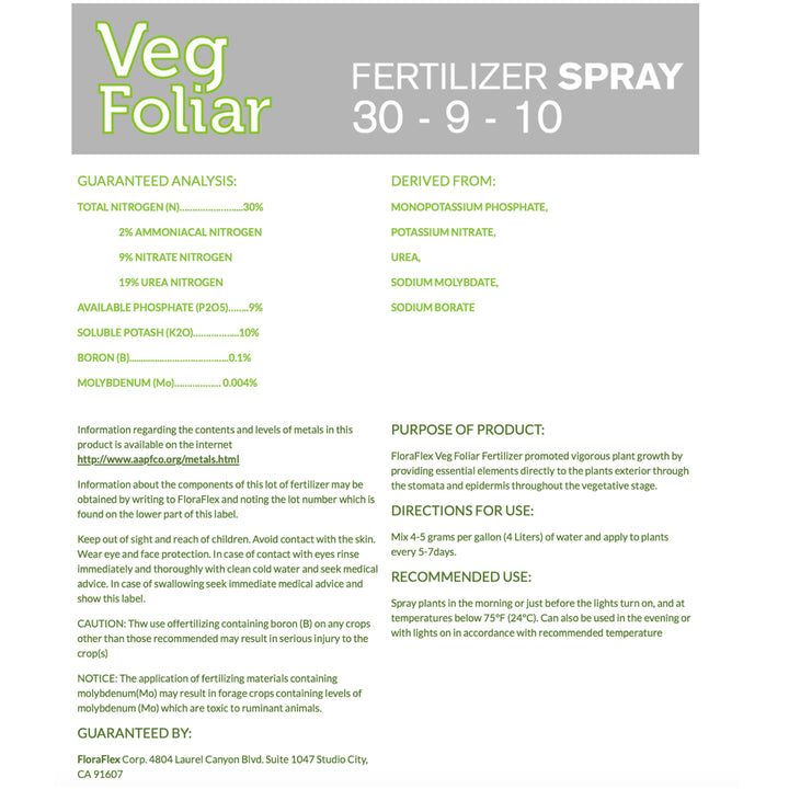 Floraflex Nutrients - Veg Foliar Spray 1lb