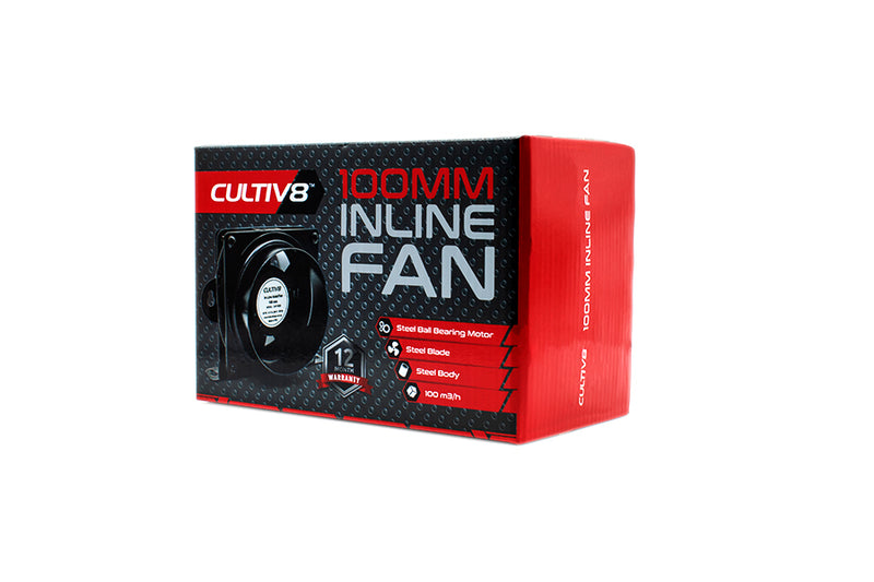 Cultiv8 100mm Inline Fan - Steel Ball Bearing