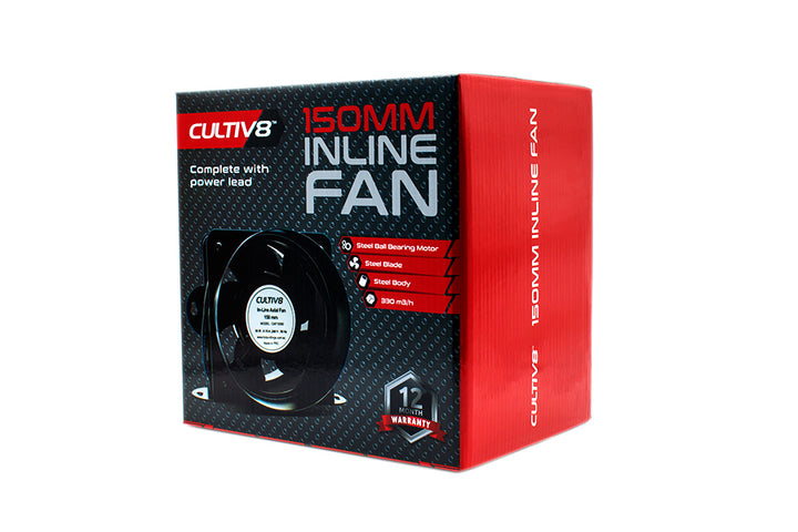 Cultiv8 150mm Inline Fan - Steel Ball Bearing