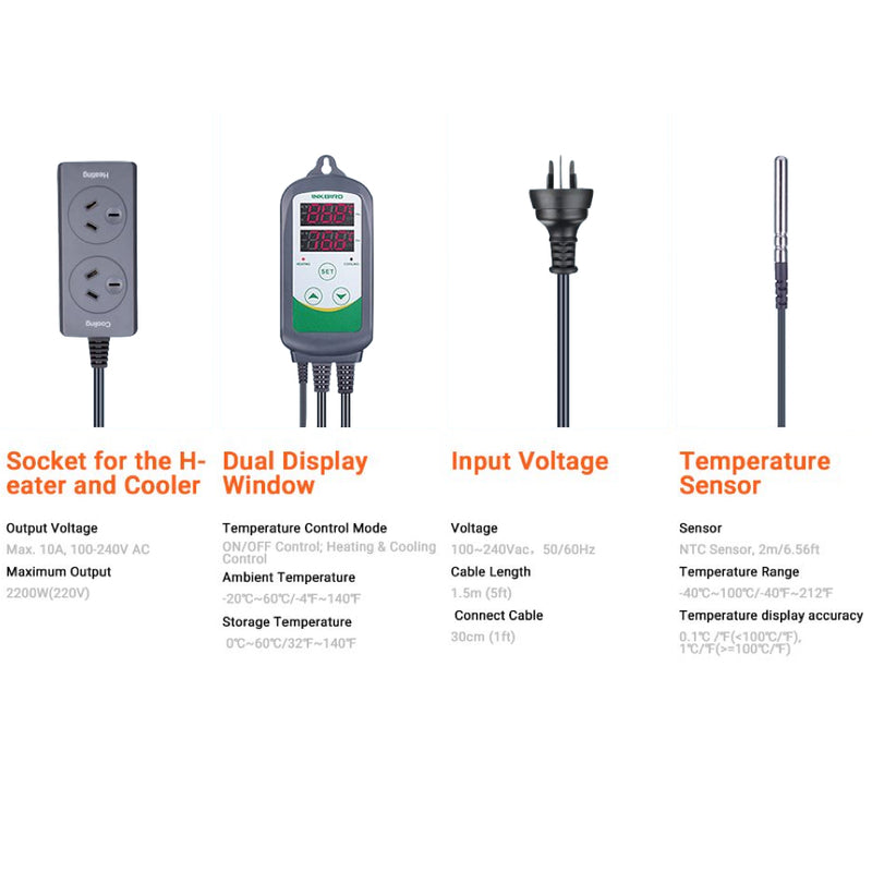 InkBird - ITC 308 (WIFI) Temperature Controller – Growers Hub